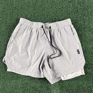 ASRV Men's Shorts Athletic Wear Liner Drawstring Size XL Gray